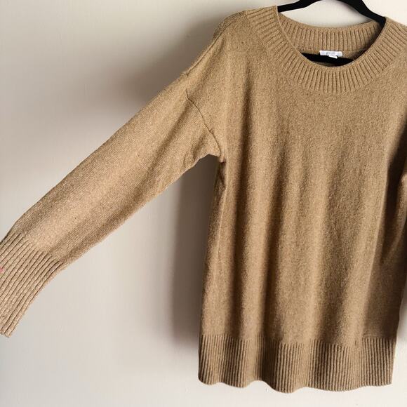 J. Jill PureJill Brown Long Sleeve Ribbed Trim Knit Sweater Small Petite Norm - Picture 2 of 7